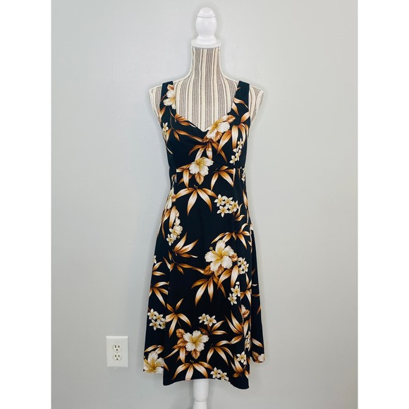 Vintage Pacific Legend Floral A-Line Dress Women Medium Made in Hawaii 90s Y2K - Picture 1 of 10